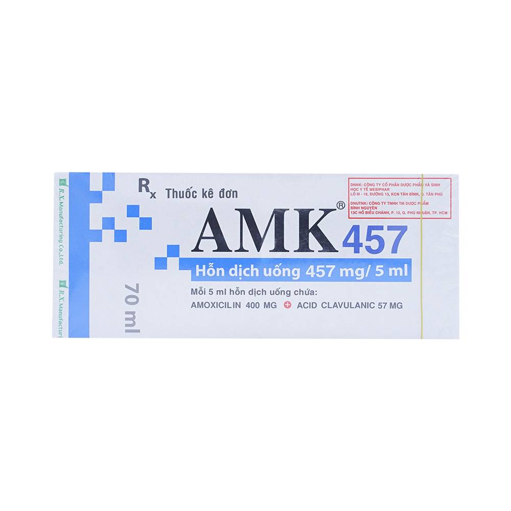 AMK 457mg/5ml Thái Lan (Lọ 70ml) Date 10/2026
