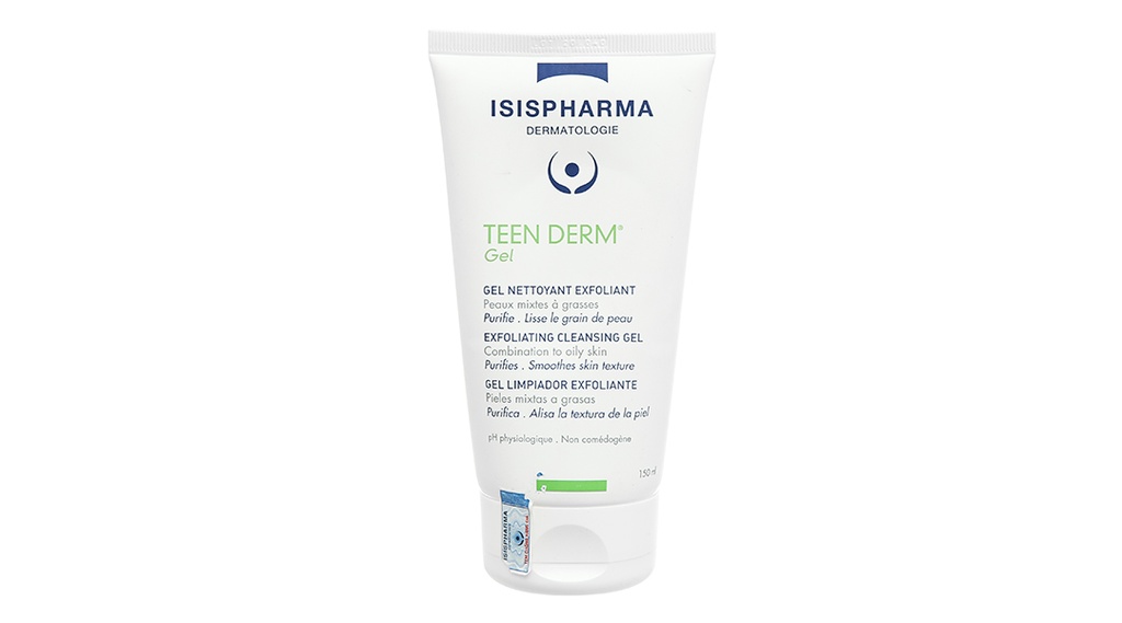 Teen Derm Gel rửa mặt giảm nhờn ngừa mụn Isispharma Pháp (Tuýp/150ml)