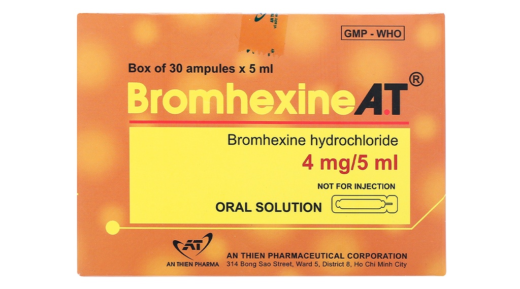 Bromhexine A.T 4mg/5ml An Thiên (H/30o/5ml) Date 11/2027