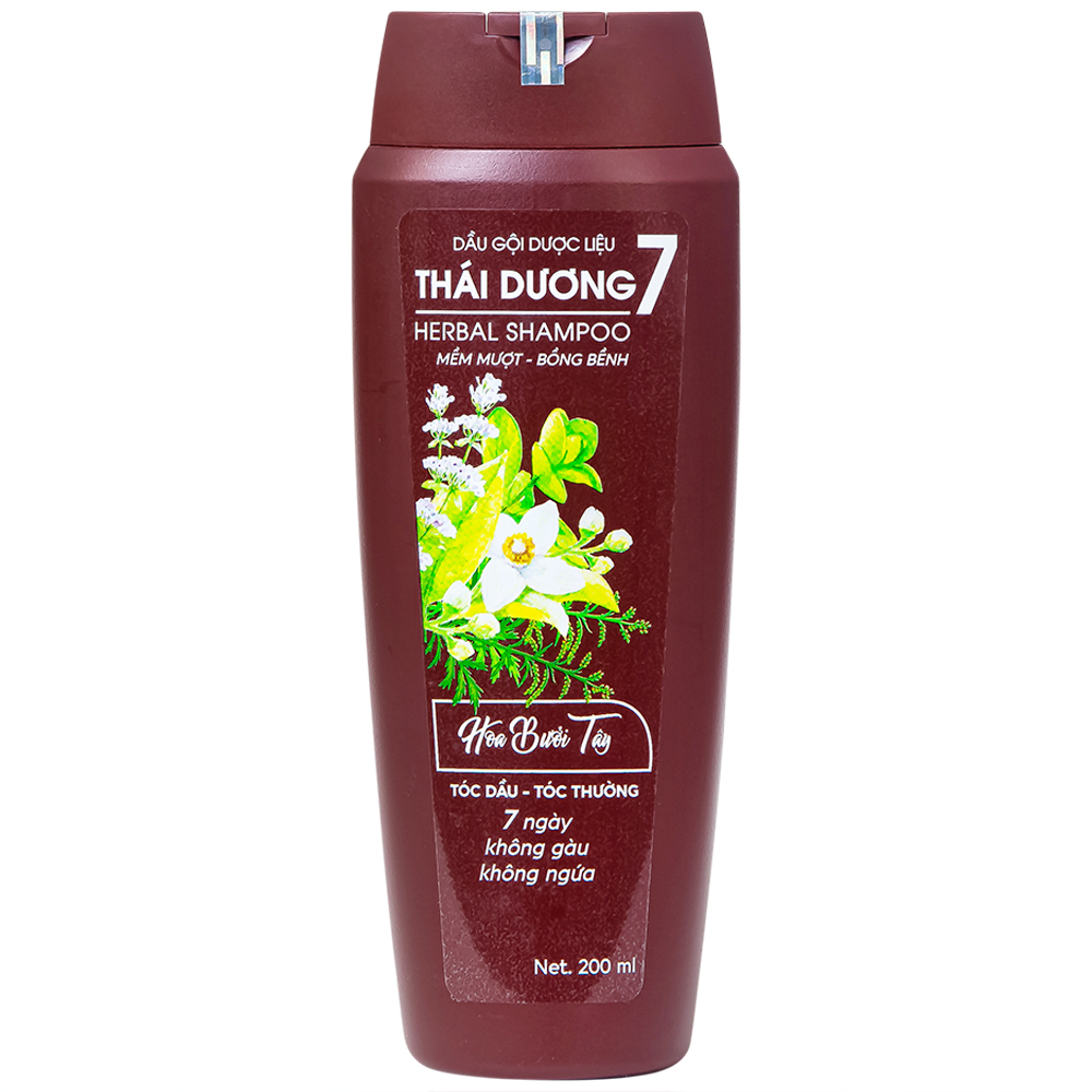Dầu gội dược liệu thái dương 7 Gold HOA BƯỞI TÂY (Chai/200ml)