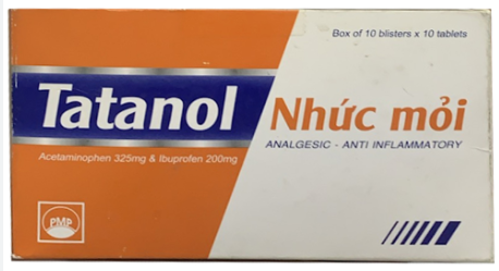 Tatanol nhức mỏi Acetaminophen 325mg PMP (H/100v) Date 12/2026