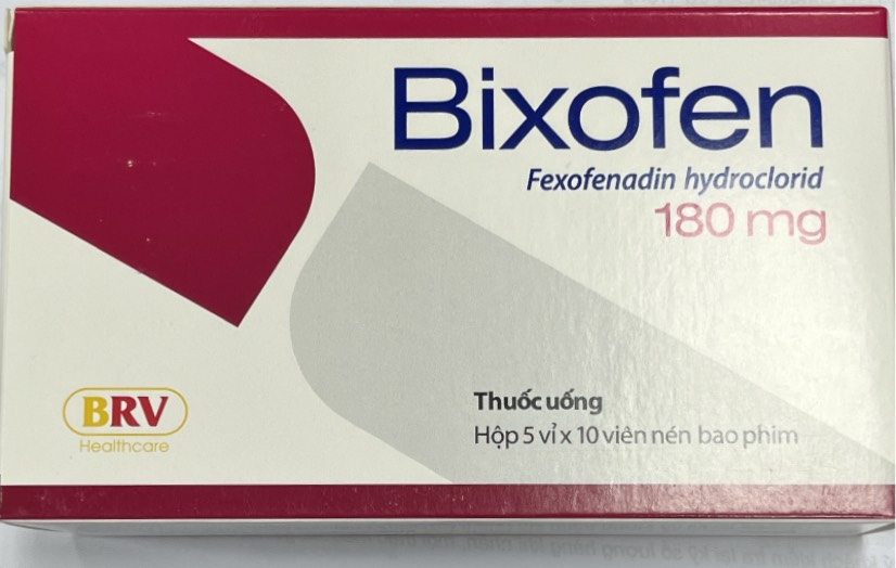 Bixofen 180 Fexofenadin 180mg BRV Healthcare (H/50v) Date 08/2027