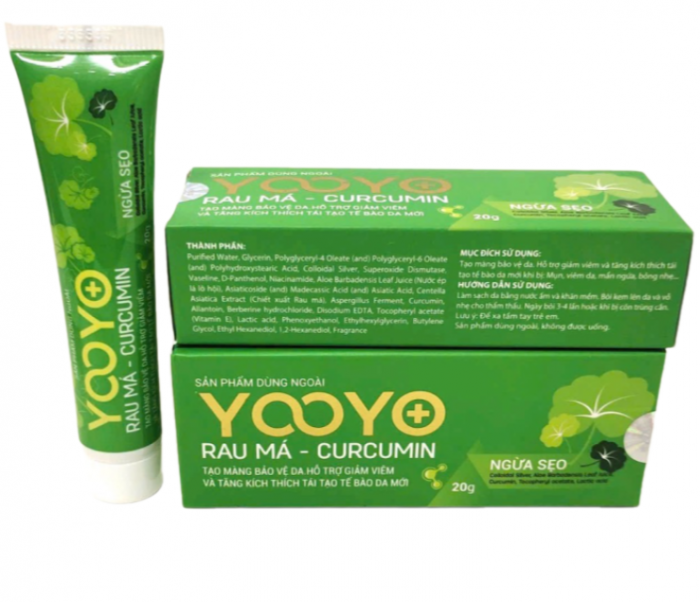 Kem Bôi Da YOOYO Rau Má- Curcumin Pháp Âu (Tuýp/20g) date 06/2027