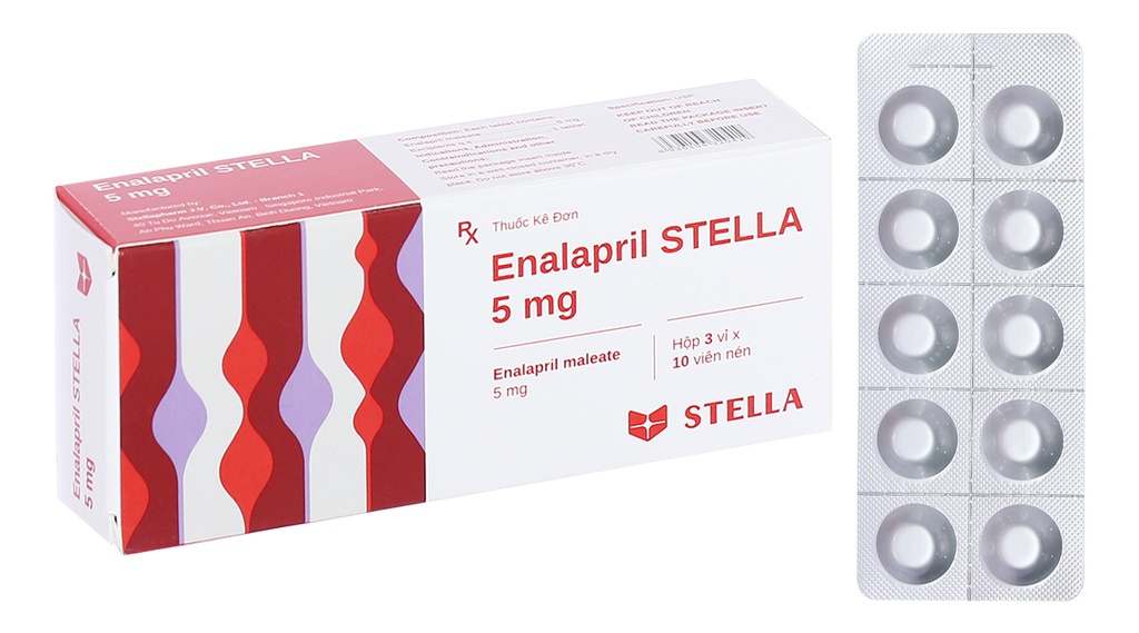 Enalapril Maleate 5mg Stella (H/30v)