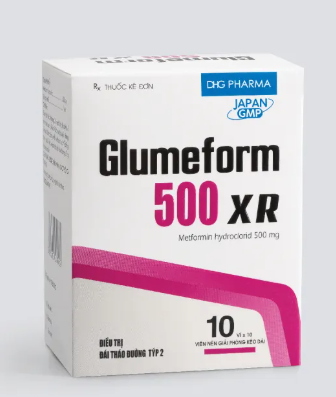 Glumeform Metformin 500mg XR  DHG Hậu Giang (H/100v)
