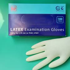 Găng tay y tế Latex Examination có bột size L Duy Hàng (H/100c)