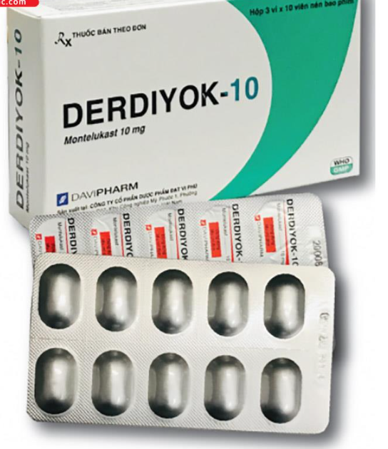 Derdiyok Montelukast 10 Đạt Vi Phú (Hộp/30v)