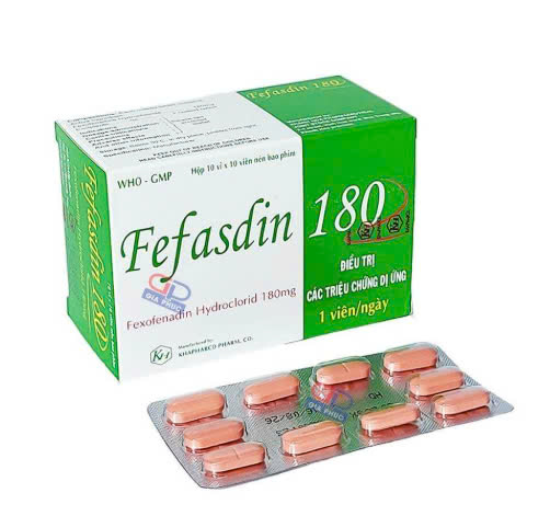 Fefasdin Fexofenadin 180mg Khánh Hòa (H/100v) Hộp To