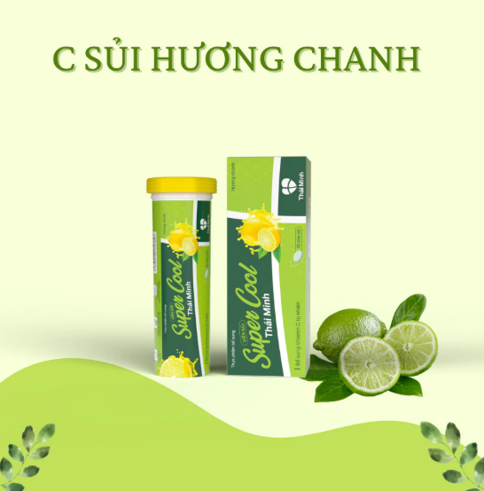 Viên C Sủi Chanh Super Cool Thái Minh (Tuýp/10v) Date 06/2027