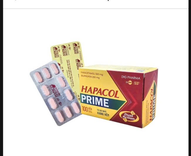 Hapacol Prime 500mg/200mg DHG (H/100v)