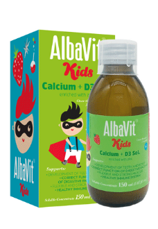 ALBAVIT KIDS CALCIUM + D3 SOL POLVITA (Chai/ 150ml) Date 03/2027
