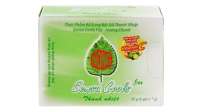 Sensa Cools Bột Sủi Thanh Nhiệt  (Hộp/6 gói) Date 12/2027