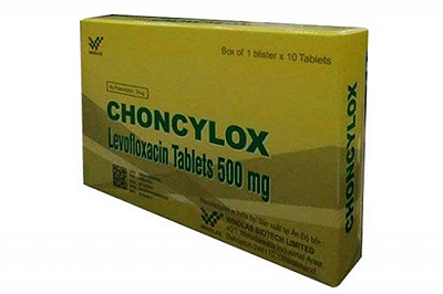 Choncylox Levofloxacin 500mg Windlas Ấn độ (H/10v) Date 11/2027