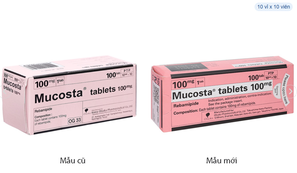 Mucosta Rebamipide 100mg (H/100v)