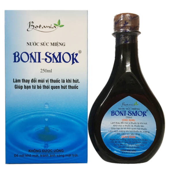 Boni Smok Nước Súc Miệng Cai Thuốc Lá Botania (Chai/250ml) 