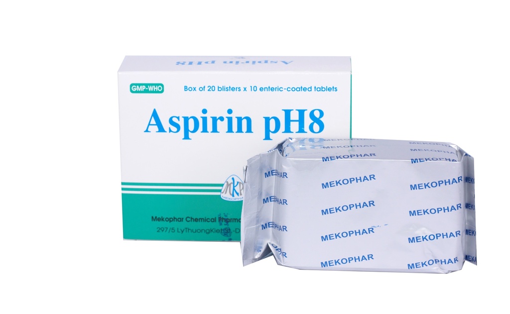 Aspirin PH8 500mg Mekophar (H/200v) Date 12/2027