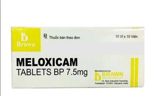 Meloxicam 7.5mg Brawn Ấn Độ (H/100v) Date 11/2027