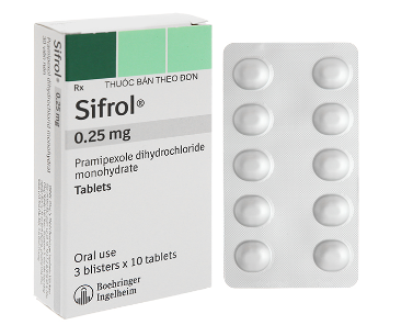 Sifrol pramipexole 0.25mg Boehringer (H/30v) Date 08/2027