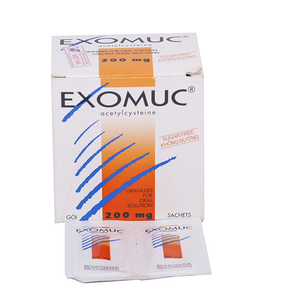 Exomuc acetylcysteine 200mg Pháp (H/30gói) 