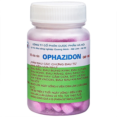 Ophazidon paracetamol 250mg Hà Nội (Cọc/10Lọ/100v) Date 10/2027
