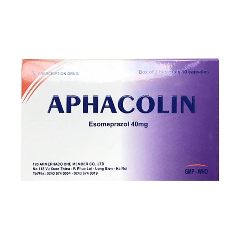 Aphacolin Esomeprazol 40mg Armephaco (H/30v) Date 03/2027