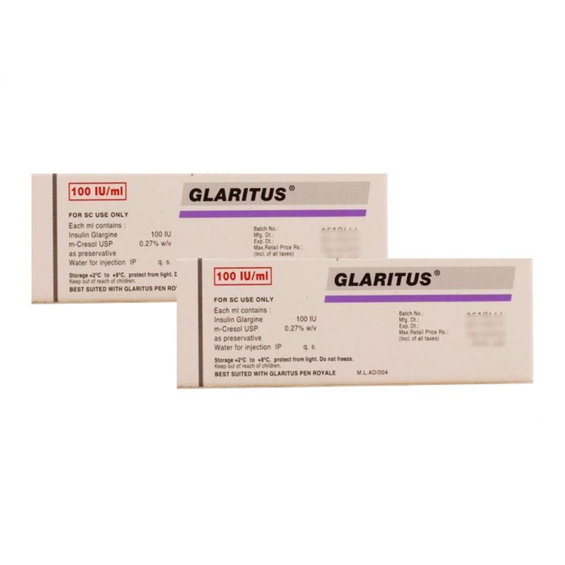 Glaritus Insulin glargine 100IU/ml Ấn Độ (H/1o/3ml)