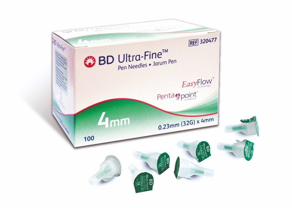 Đầu kim bút tiêm tiểu đường BD Ultra Fine PRO  32Gx4mm Ireland (H/100cái) 