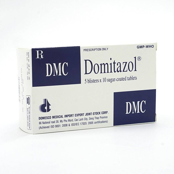 Domitazol Thuốc Lợi Tiểu DMC Đồng Tháp (H/50v) Date 06/2027