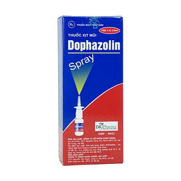  Dophazolin xịt mũi Dược Khoa (Cọc/10Lọ/15ml) 