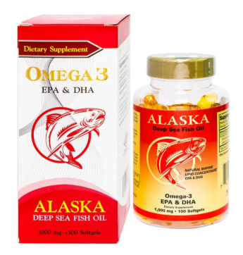 Alaska Omega 3 EPA & DHA 1000mg Mỹ (Lọ/100v) (đỏ)