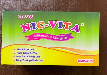 Siro Nic Vita Multivitamin & Khoáng Chất NIC (H/20o/10ml) Date 02/2025