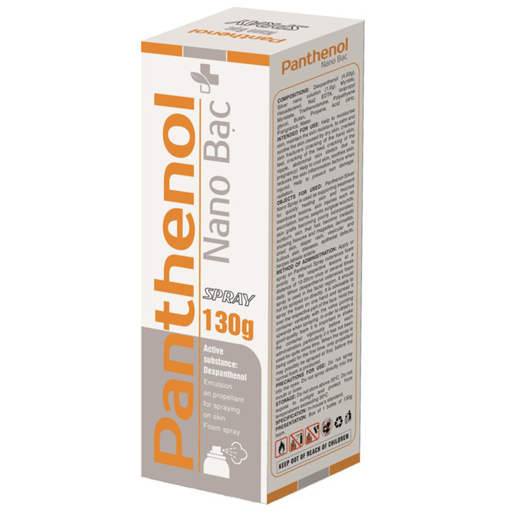 Panthenol Nano Bạc xịt Tâm Đức  (Lọ/130g)