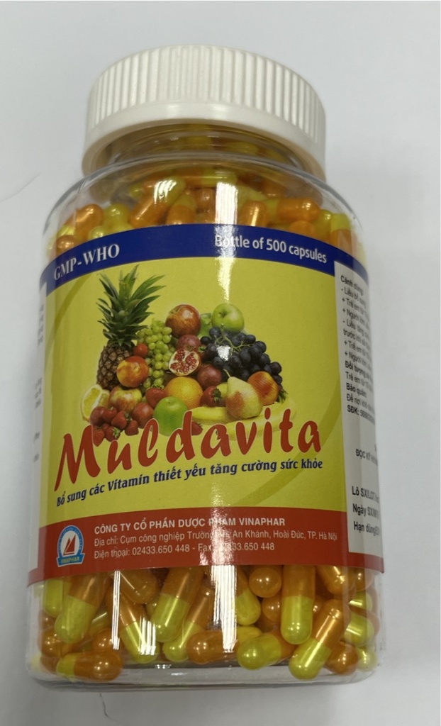 Muldavita Vitamin Vinaphar (Chai/500v) < Multi vitamin >