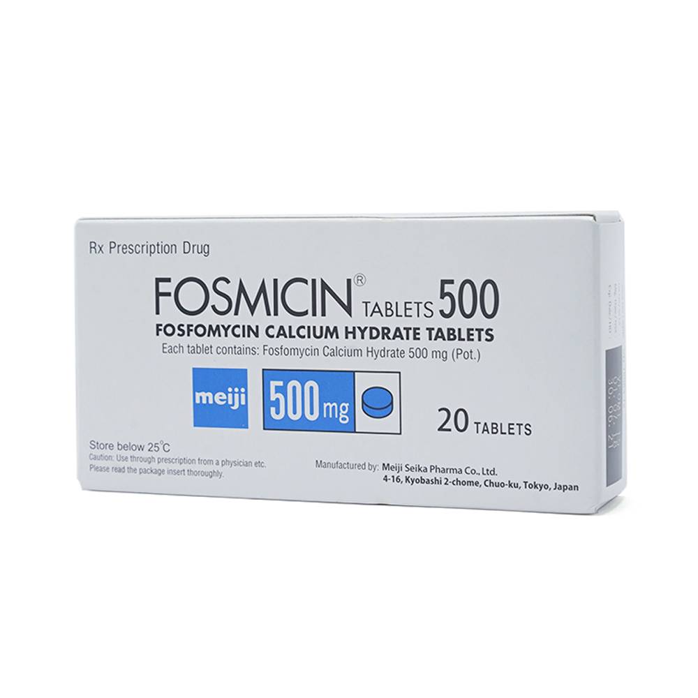  Fosmicin Fosfmycin 500mg Nhật Bản (H/20v ) Date 04/2027