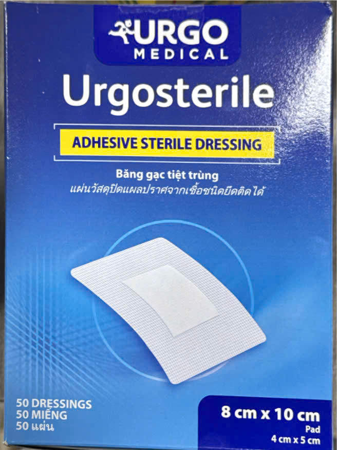 Urgo Urgosterile 8cm x 10cm (H/50miếng)