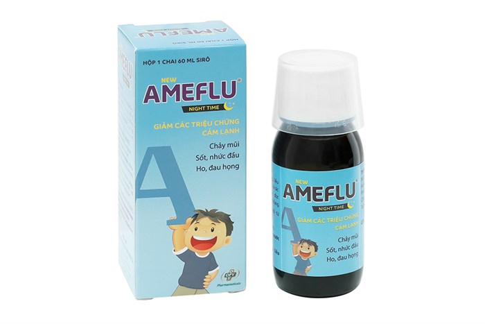 Ameflu Night Time ban đêm Siro OPV (Lọ/60ml) Date 01/2027