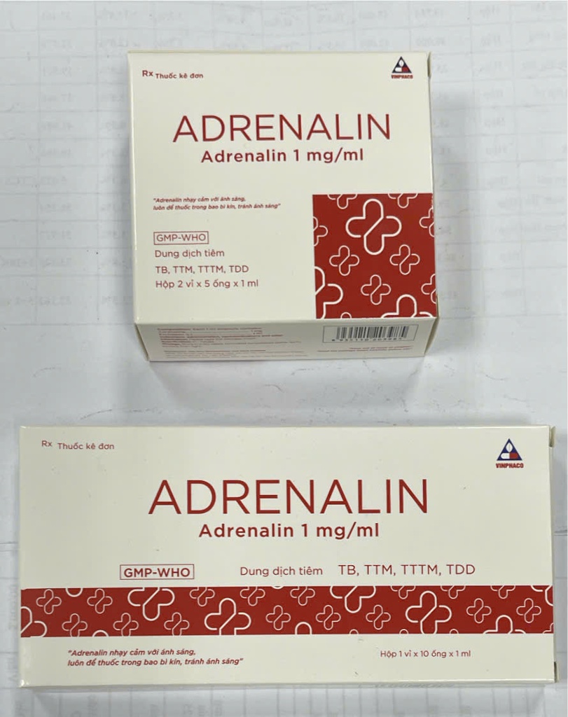 Adrenalin 1mg/Ml Vĩnh Phúc (H/10o) Date 11/2027