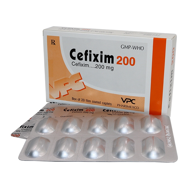 Cefixim 200mg Pharimexco Cửu Long (H/20v) Date 06/2027