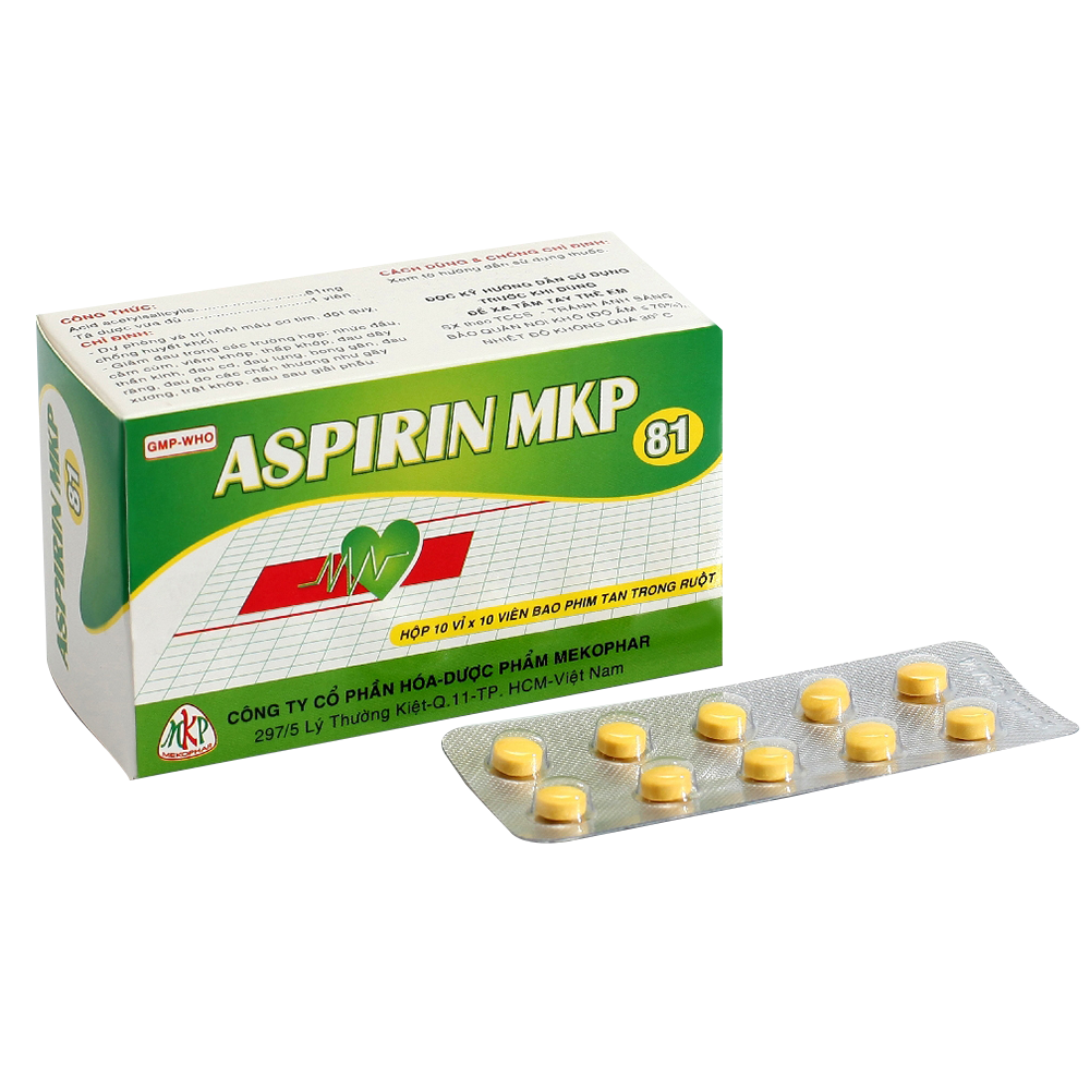 Aspirin MKP 81mg Mekophar (H/100v) Date 04/2027