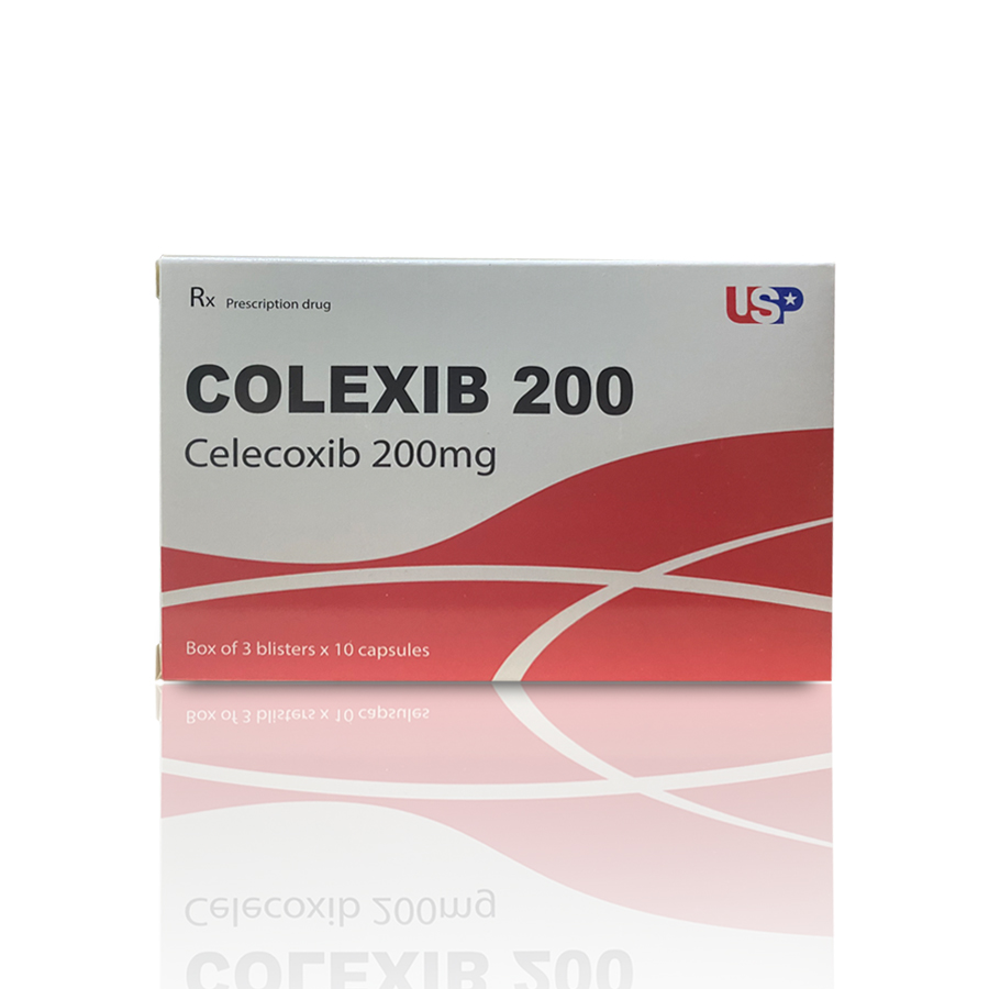 Colexib 200 Celecoxib 200mg đỏ USP (H/30v) date 08/2027