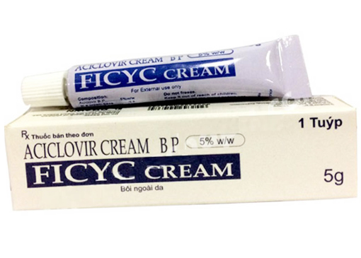 Ficyc cream acyclovir kem bôi  Ấn Độ (Tuýp/5g) Date 08/2027