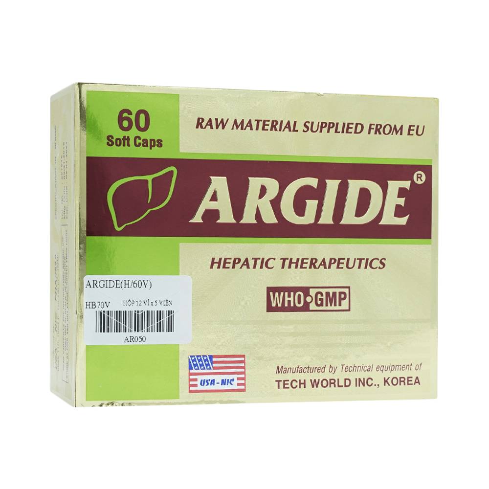 Argide(viên) Arginine Hydrochloride 200mg USA NIC (H/60v) Date 10/2026