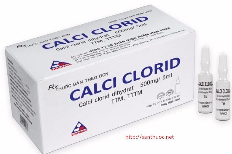 [T07086] Calci clorid 500mg/5ml tiêm Vĩnh Phúc (H/50o/5ml)