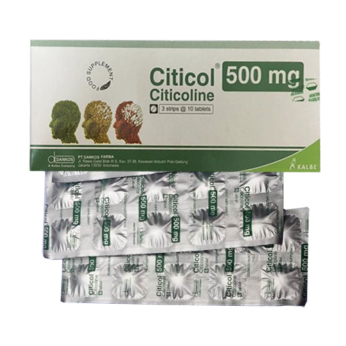 [T07547] Citicol citicoline 500mg Indonesia (H/30v) Date 04/2026