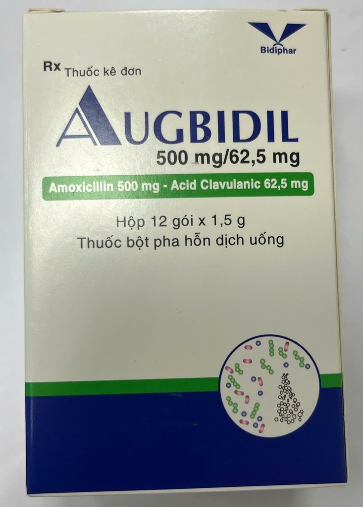 [T08003] Augbidil 500mg/62.5mg Bidiphar (H/12gói)