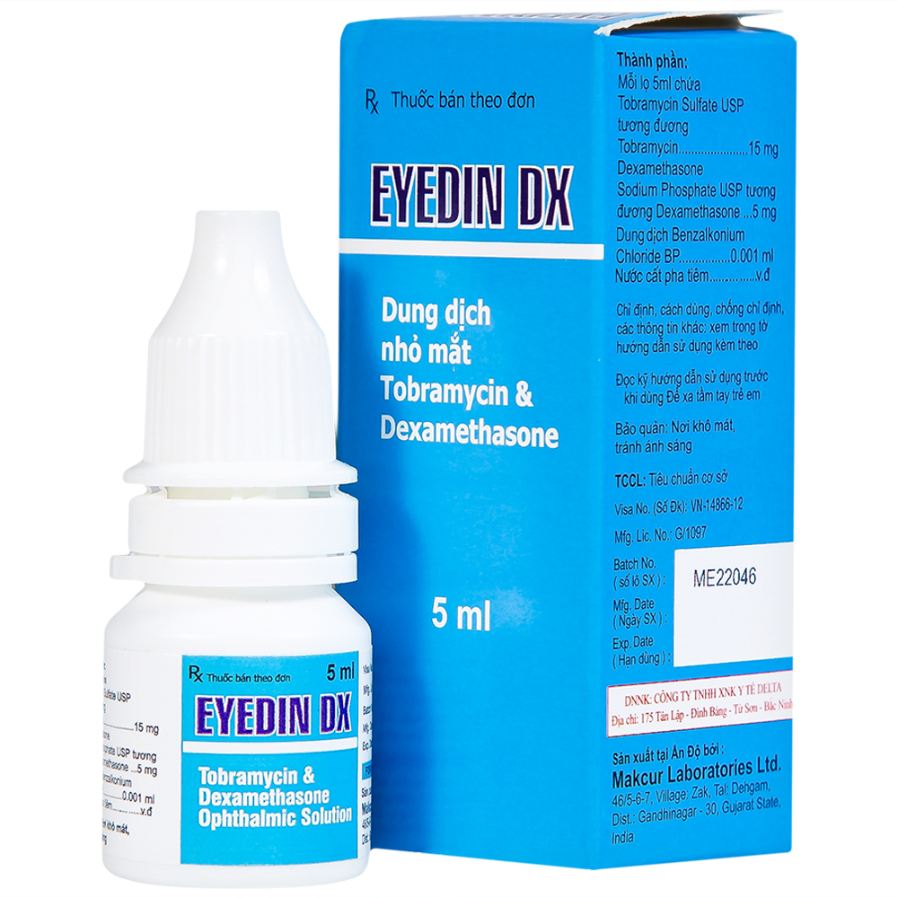 [T08214] Eyedin DX nhỏ mắt Ấn Độ (Lọ/5ml) Date 05/2026