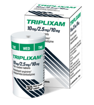 [T08739] Triplixam 10mg/2.5mg/10mg Servier Pháp (Lọ/30v) Date 05/2026