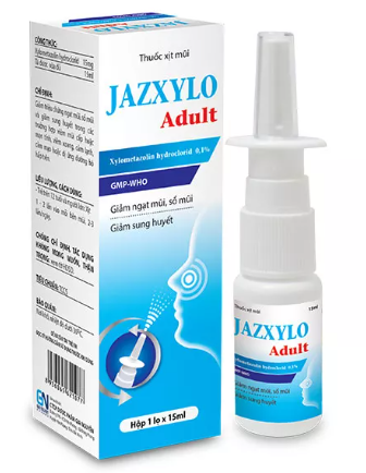 [T09970] Jazxylo Adult Xylometazoline 0.1% xịt mũi meracine (Lọ/15ml)