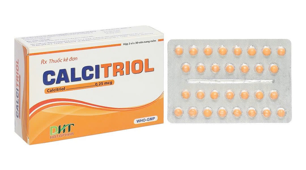 [T14348] Calcitriol 0.25mcg Hà Tây (H/90v) Hộp To