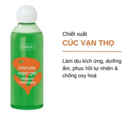 [T14635] Intimate Cúc Vạn Thọ Màu Cam Dung Dịch Vệ Sinh Ziaja (Chai/200ml) Hoa cam 